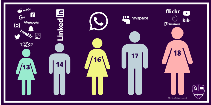 Safeguarding   leagal age to use websites