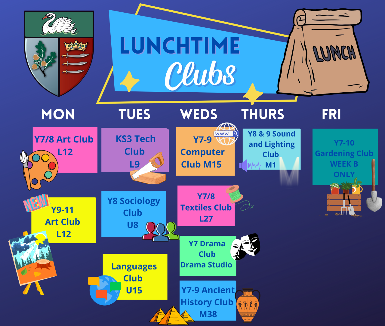 Lunch time Clubs 22 11 22